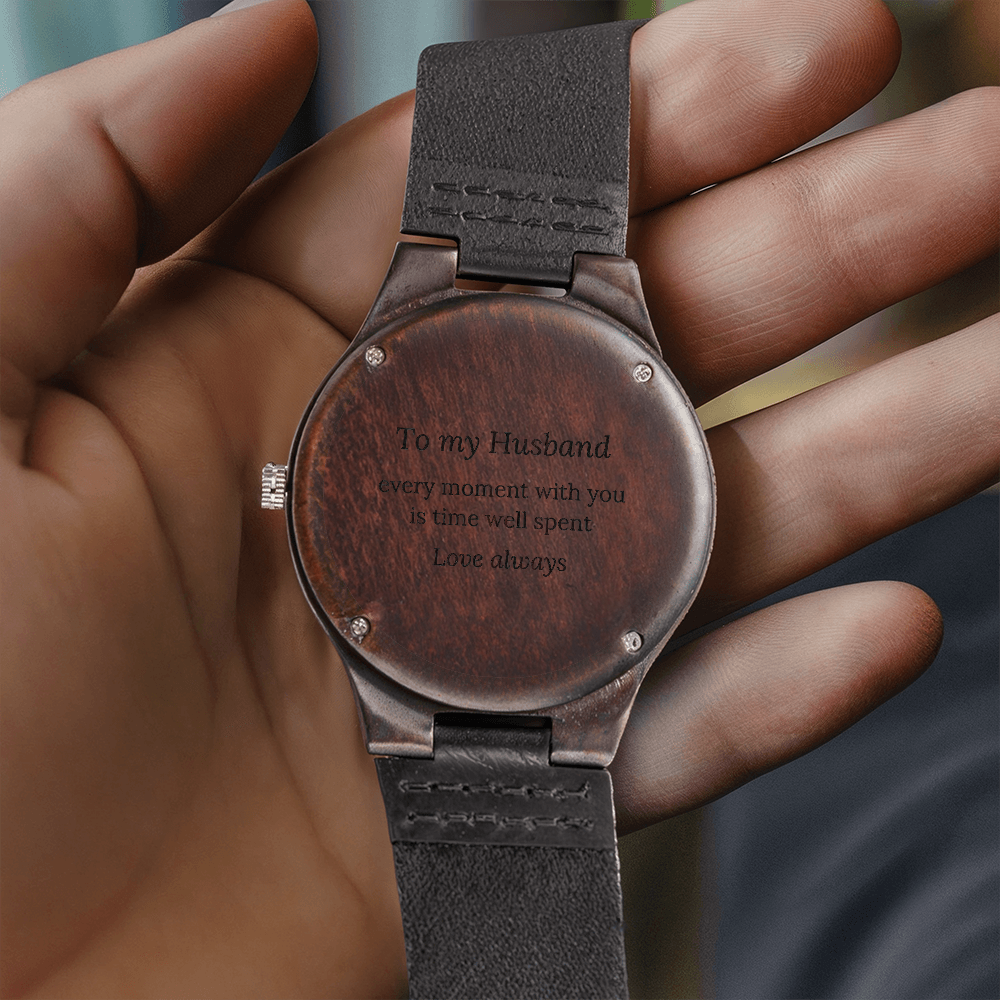 Engraved Wood Watch – Husband
