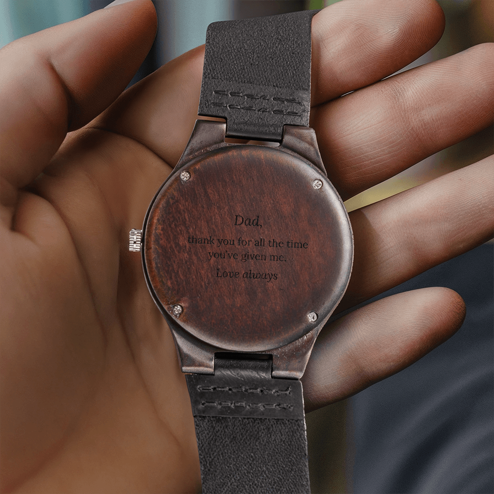 Engraved Wood Watch – Dad