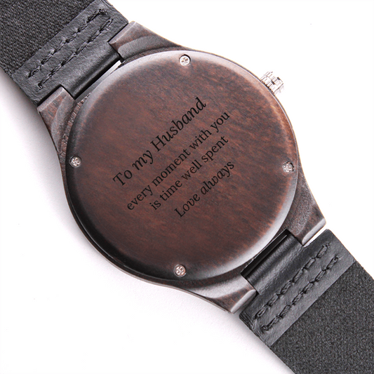 Engraved Wood Watch – Husband