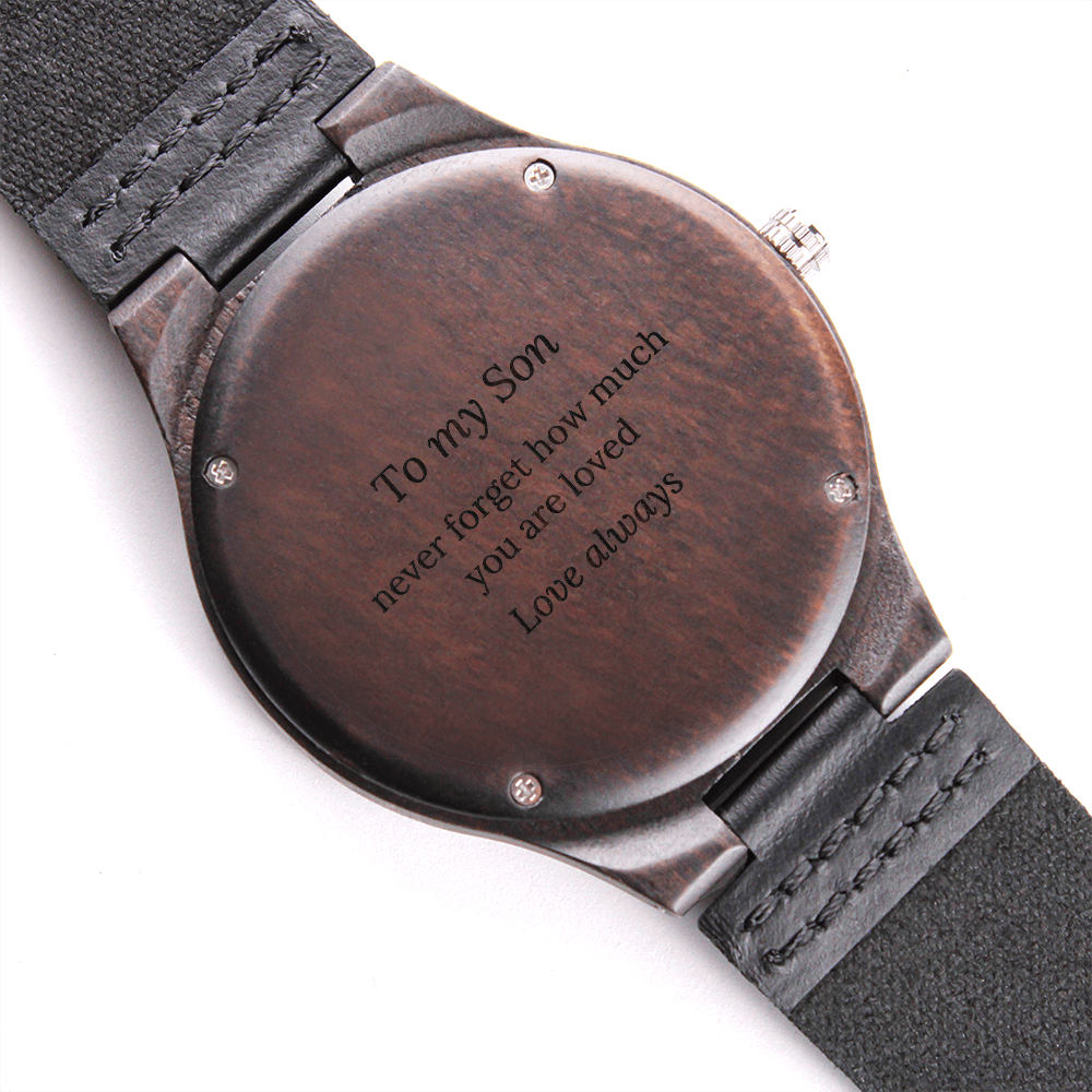 Engraved Wood Watch – Son