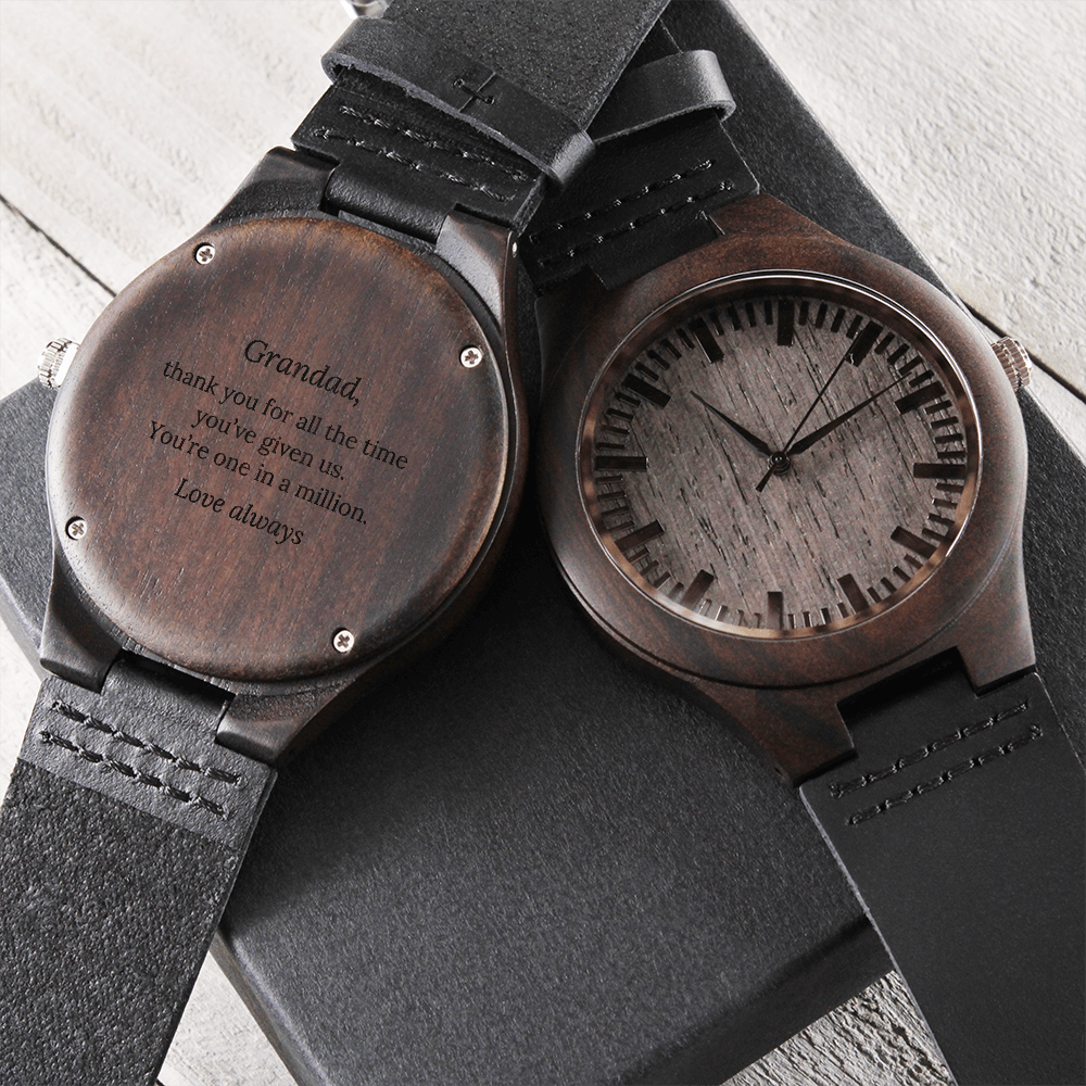 Engraved Wood Watch – Grandad