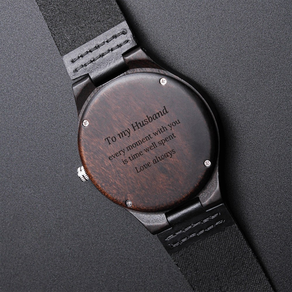 Engraved Wood Watch – Husband
