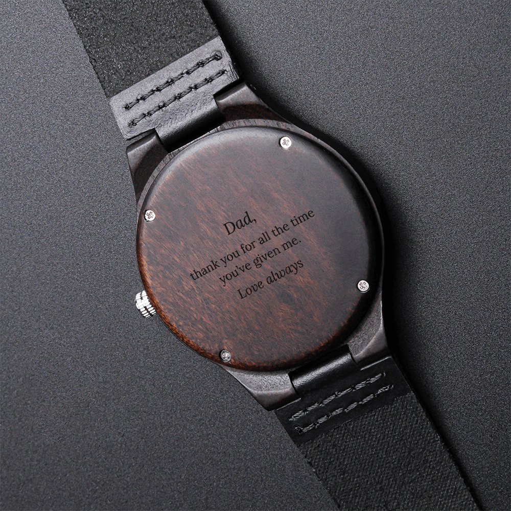 Engraved Wood Watch – Dad