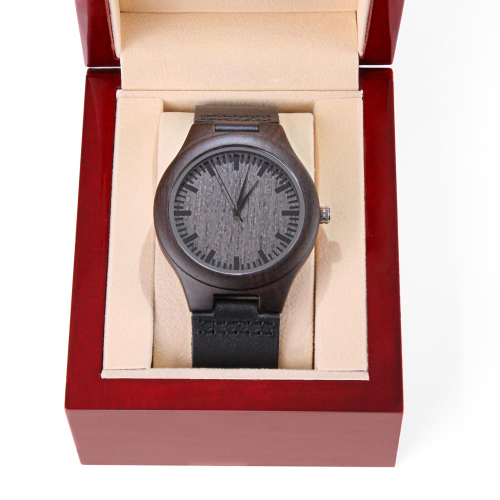 Engraved Wood Watch – Son