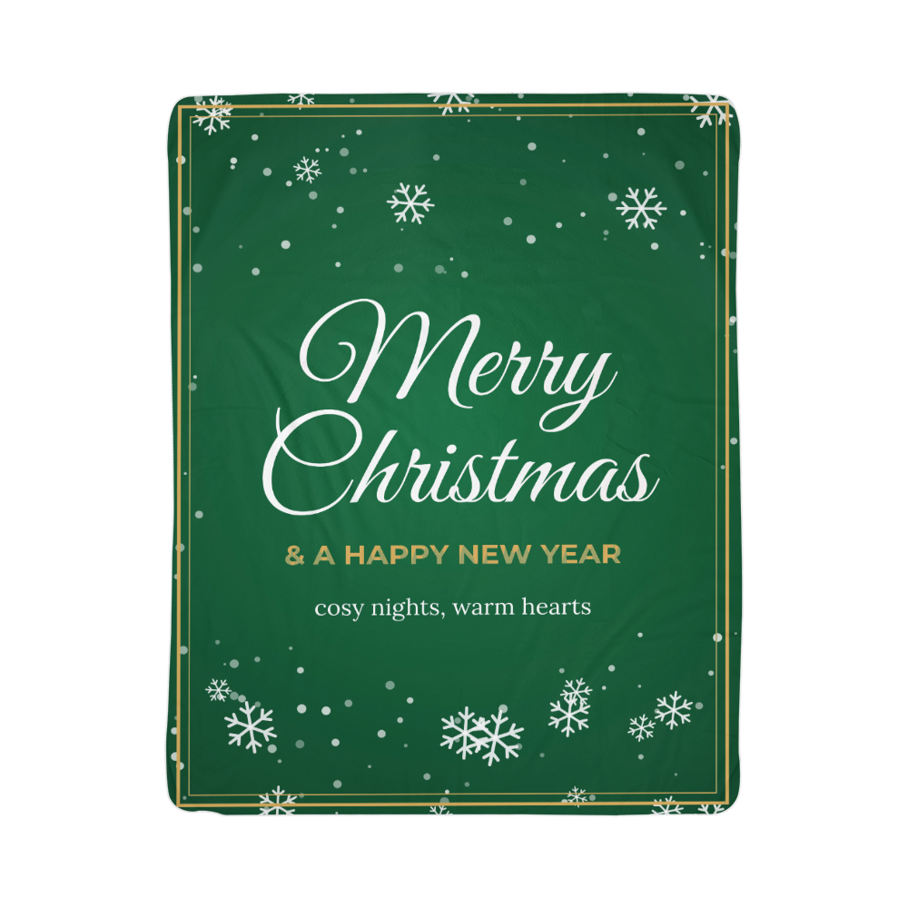Merry Christmas – Sherpa Fleece Blanket