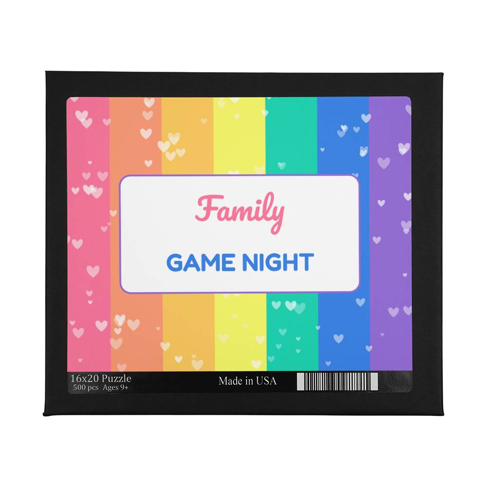 Family Game Night – Rainbow Jigsaw Puzzle
