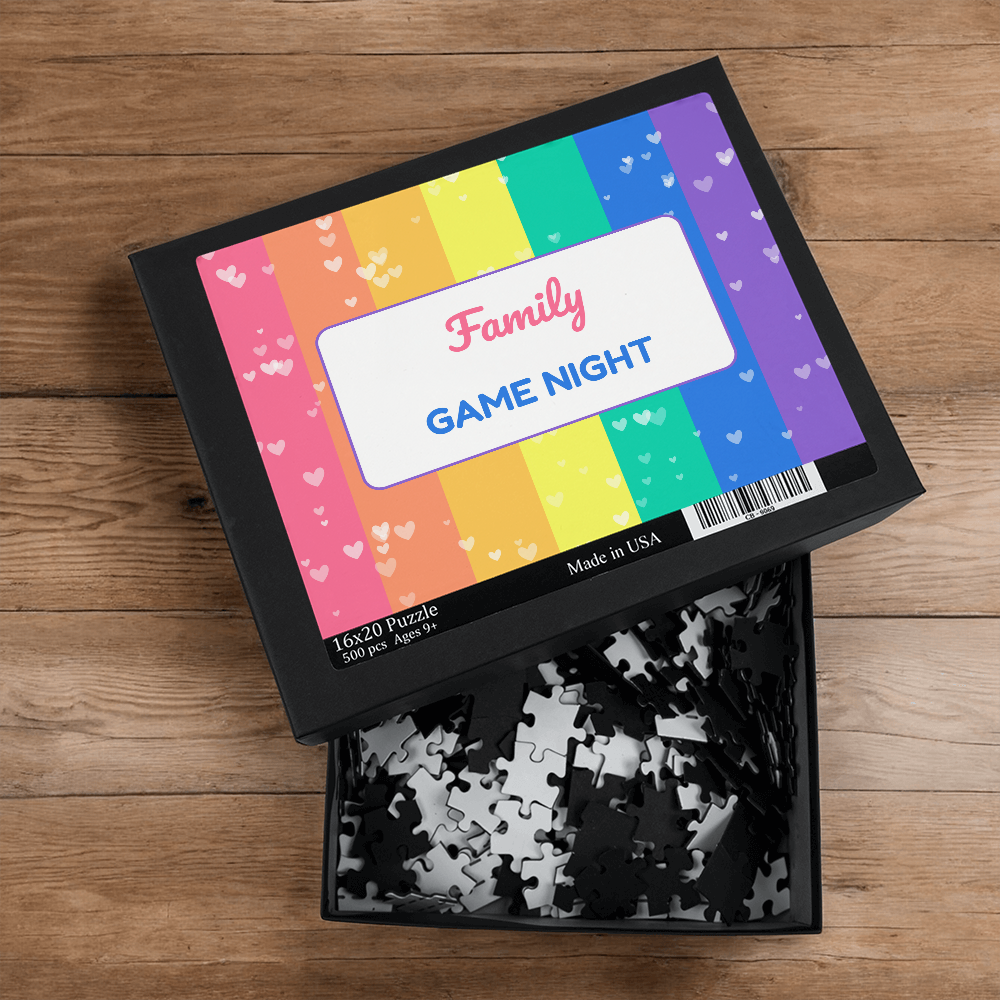 Family Game Night – Rainbow Jigsaw Puzzle