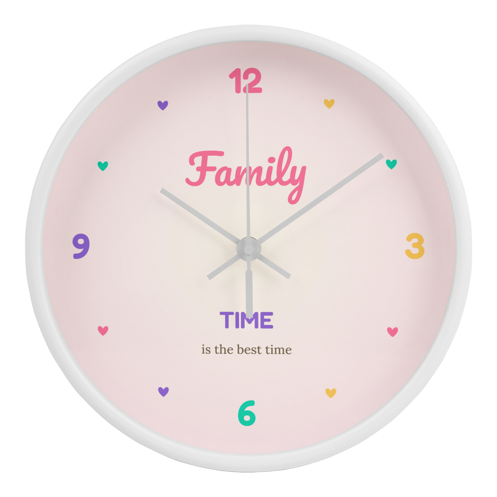 Family Time – Wooden Frame Wall Clock