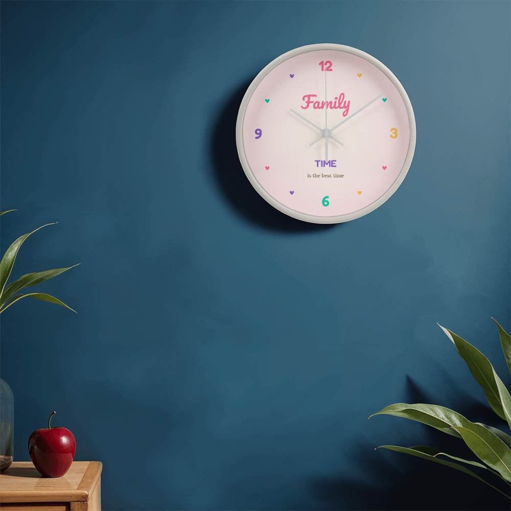 Family Time – Wooden Frame Wall Clock