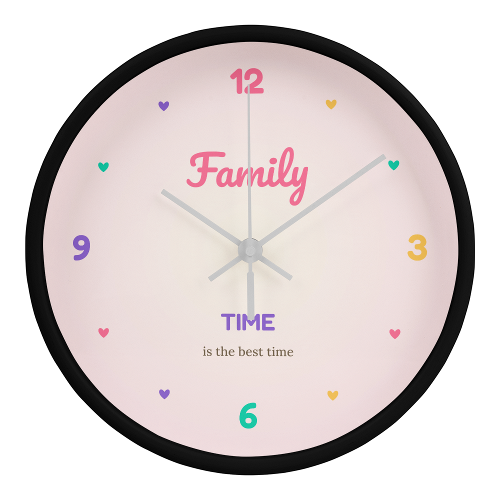 Family Time – Wooden Frame Wall Clock
