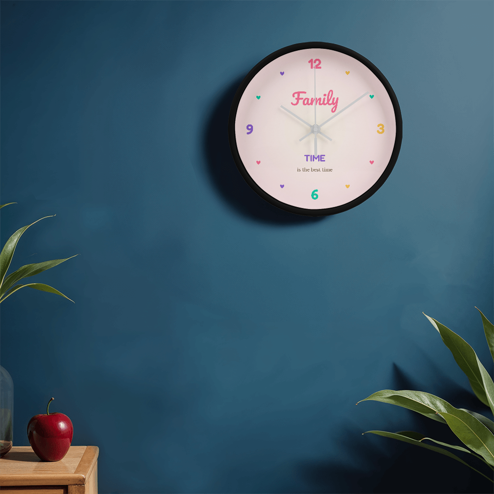 Family Time – Wooden Frame Wall Clock