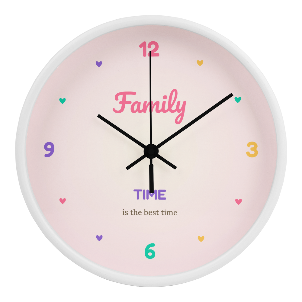 Family Time – Wooden Frame Wall Clock