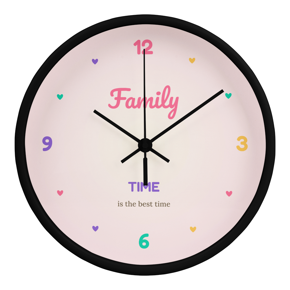 Family Time – Wooden Frame Wall Clock