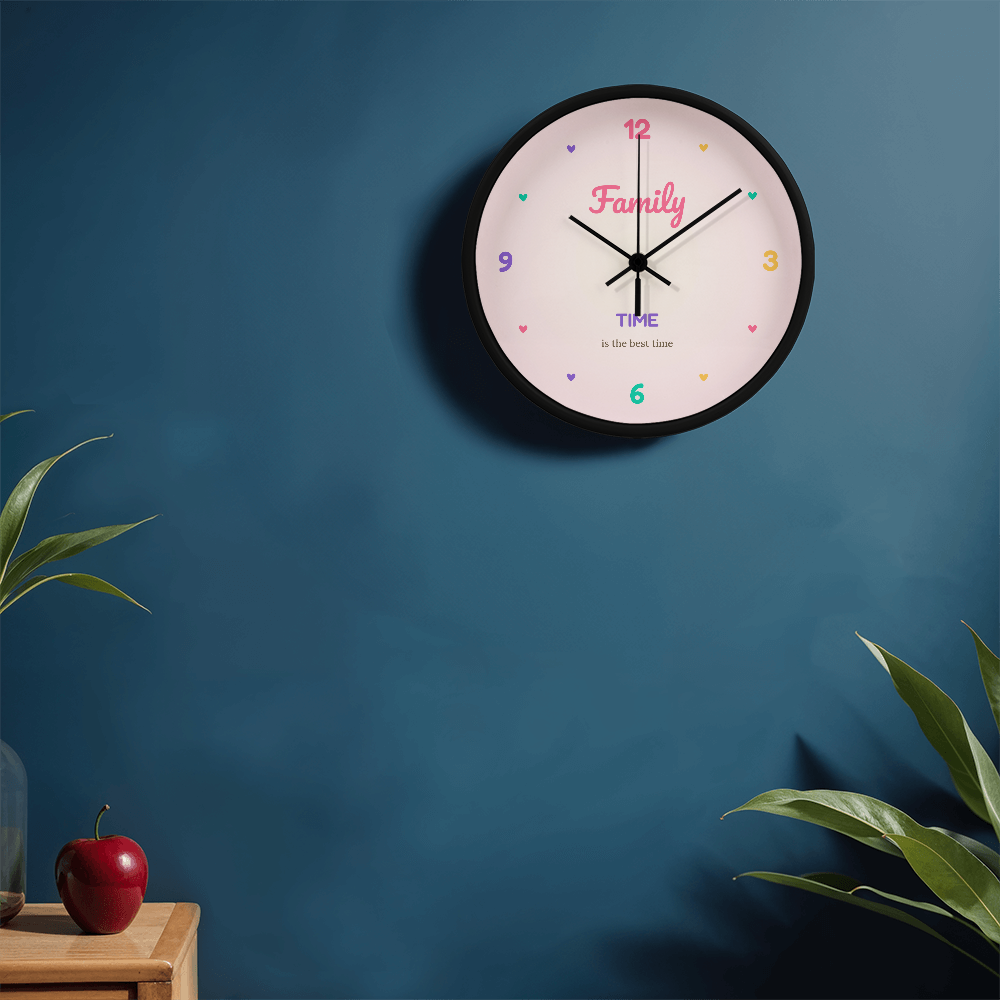 Family Time – Wooden Frame Wall Clock