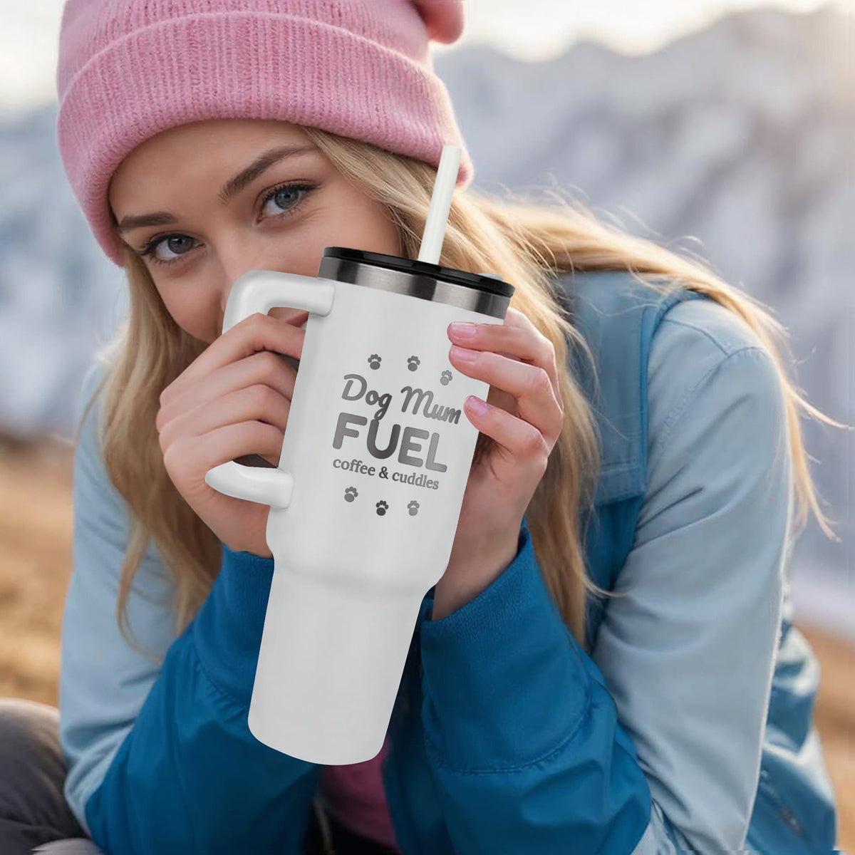 Dog Mum Fuel – Engraved 40oz Tumbler