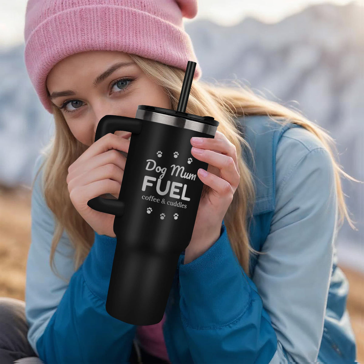 Dog Mum Fuel – Engraved 40oz Tumbler