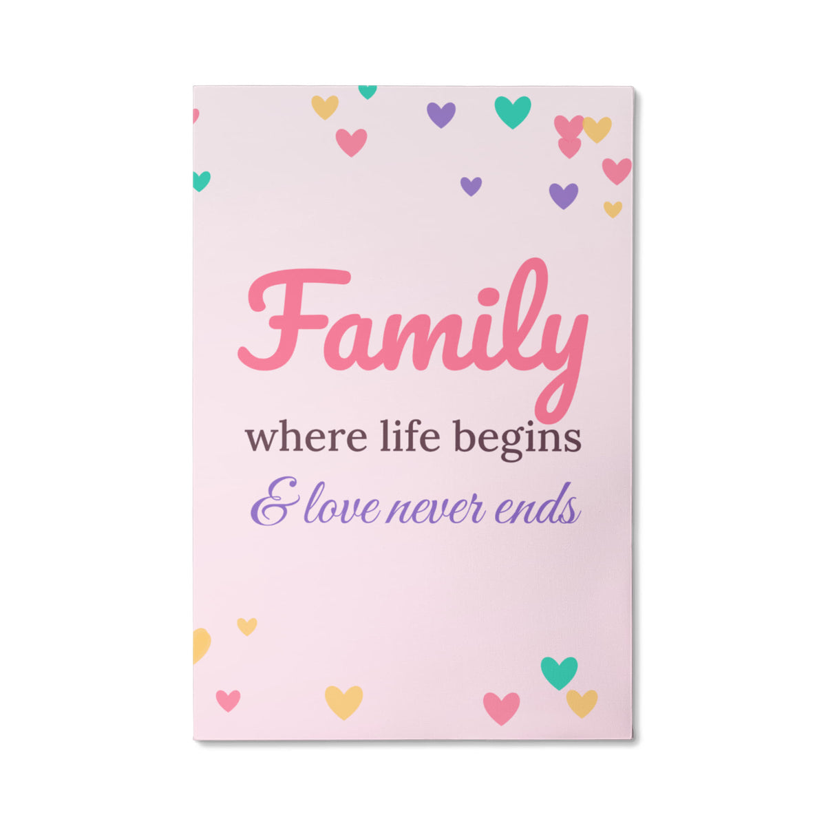 Family – Where Life Begins – Canvas Wall Art