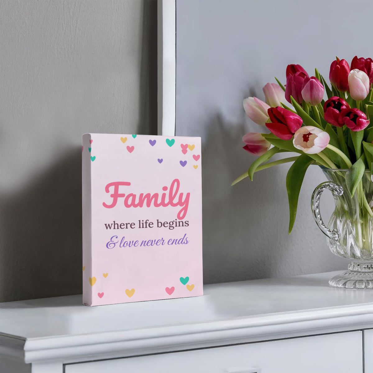 Family – Where Life Begins – Canvas Wall Art
