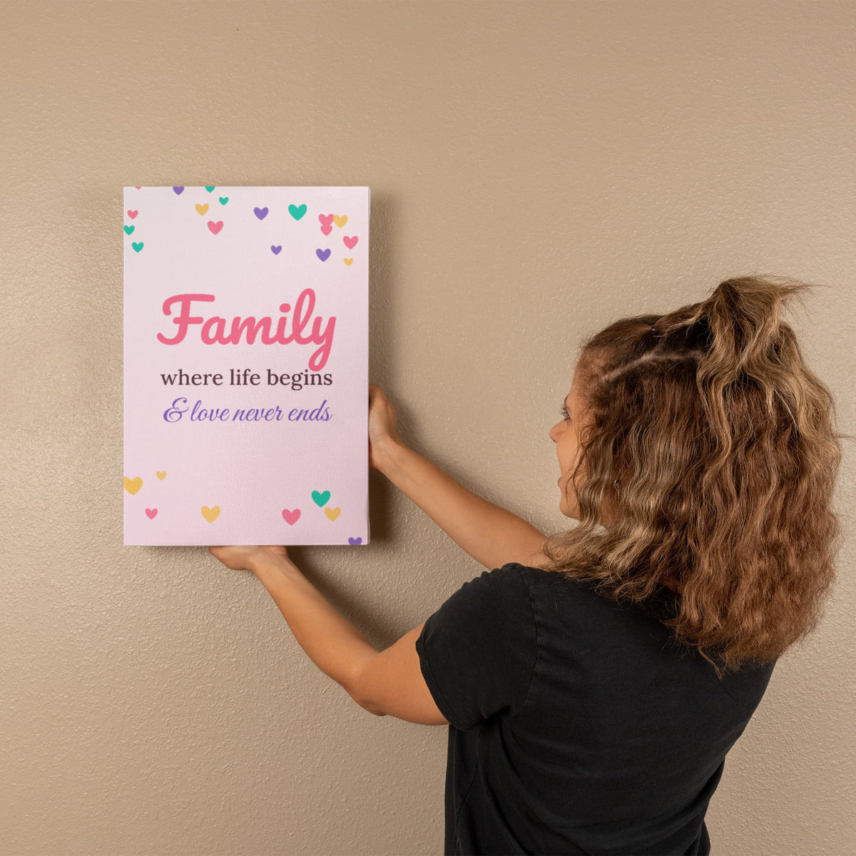 Family – Where Life Begins – Canvas Wall Art