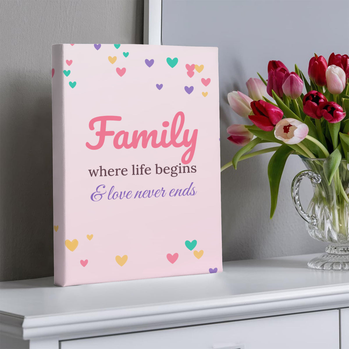 Family – Where Life Begins – Canvas Wall Art