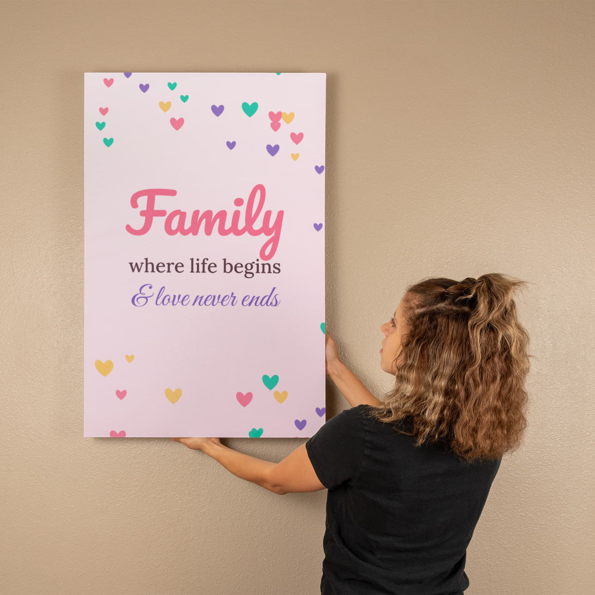 Family – Where Life Begins – Canvas Wall Art