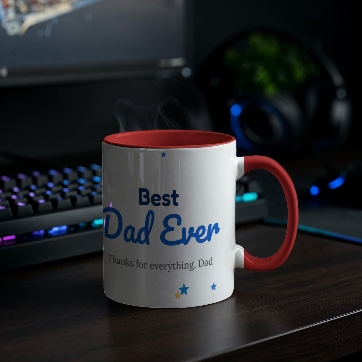 Best Dad Ever – Colour Accent Mug