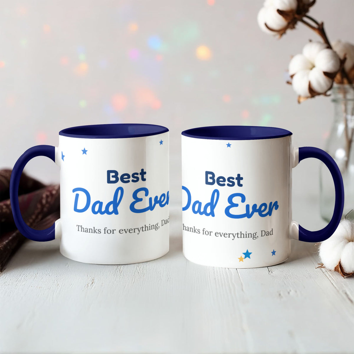 Best Dad Ever – Colour Accent Mug