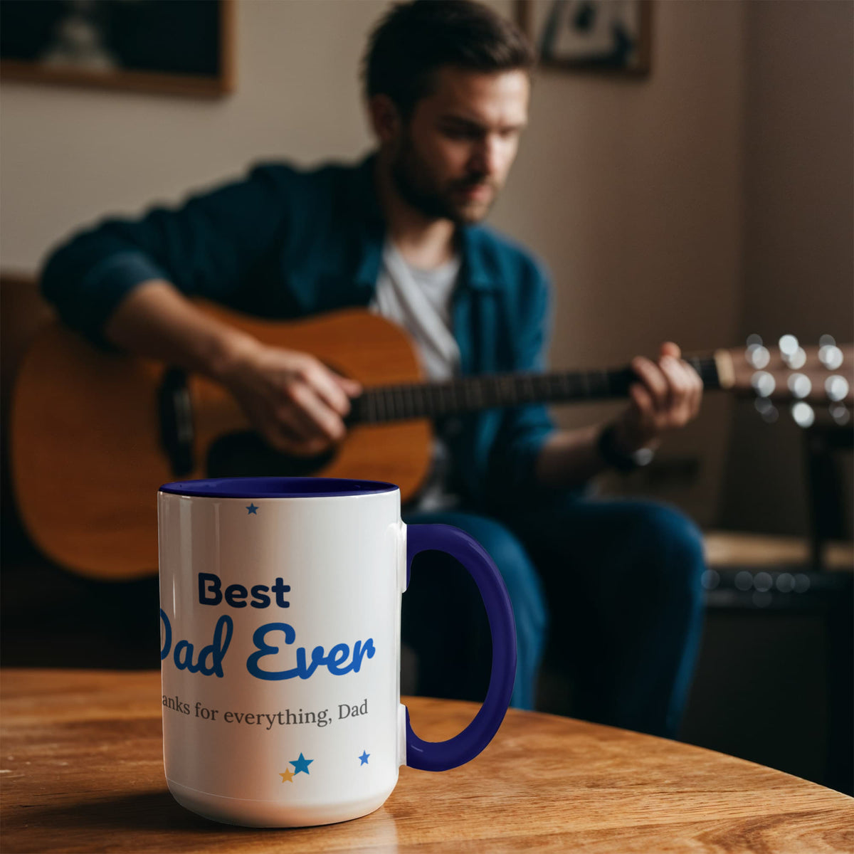 Best Dad Ever – Colour Accent Mug