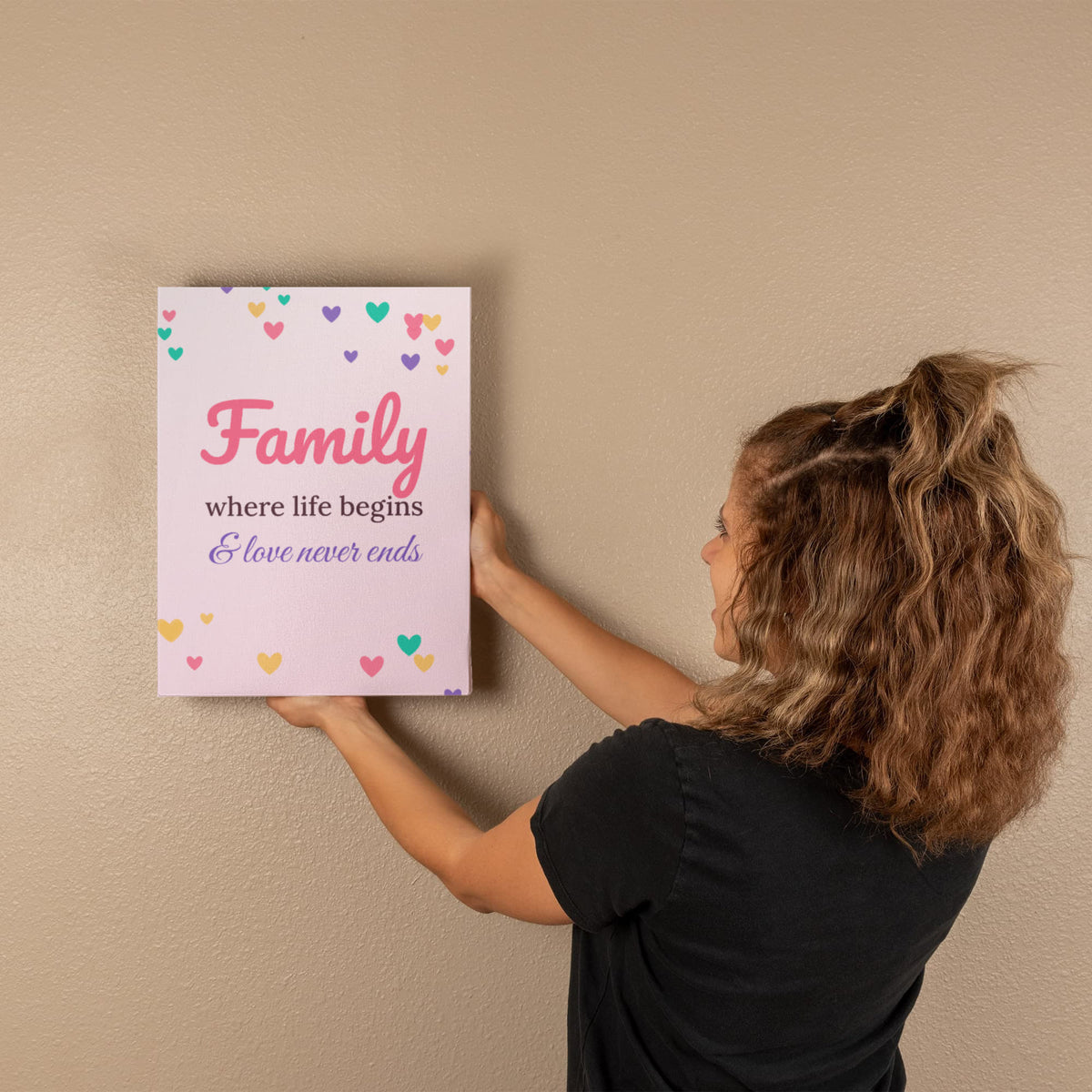 Family – Where Life Begins – Canvas Wall Art