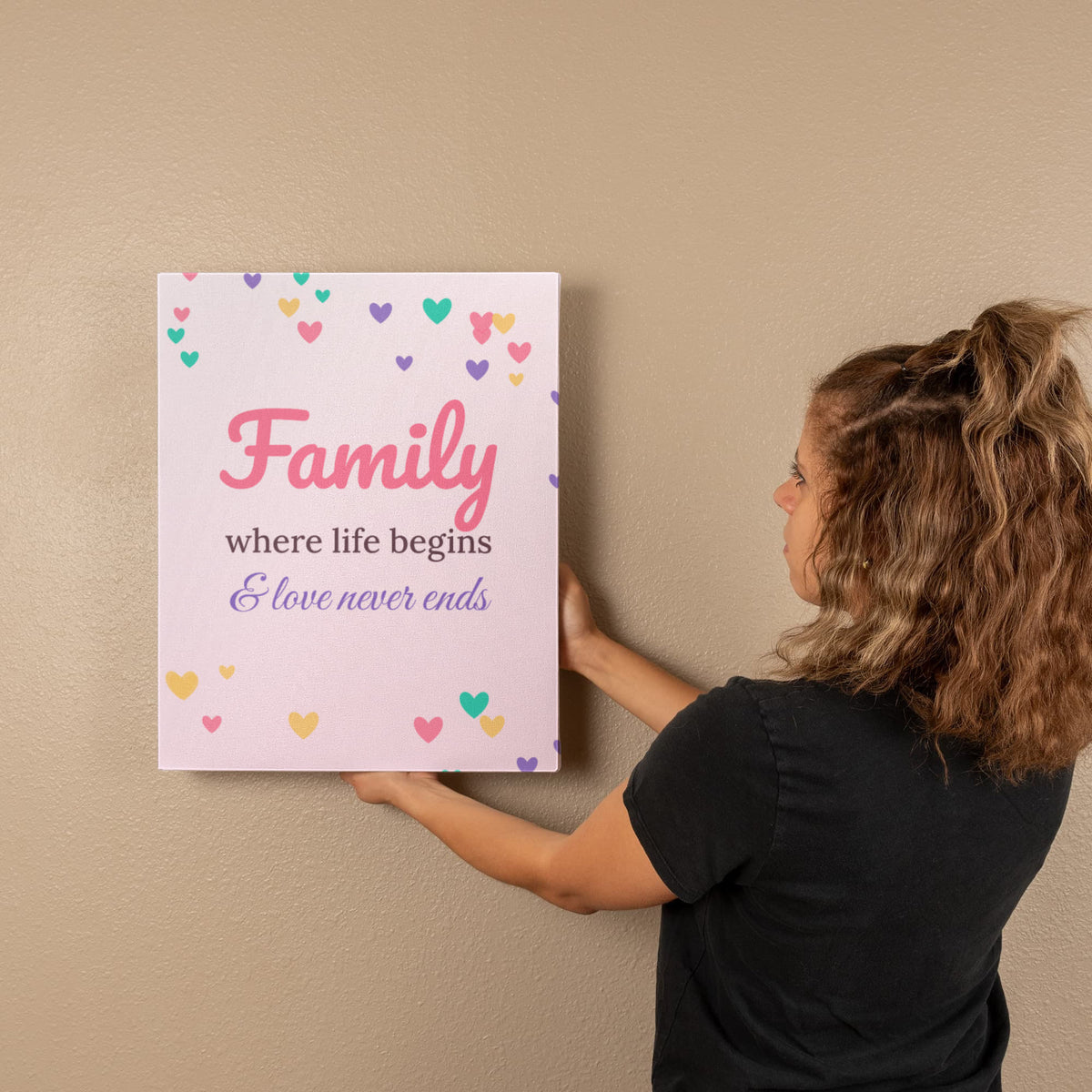 Family – Where Life Begins – Canvas Wall Art