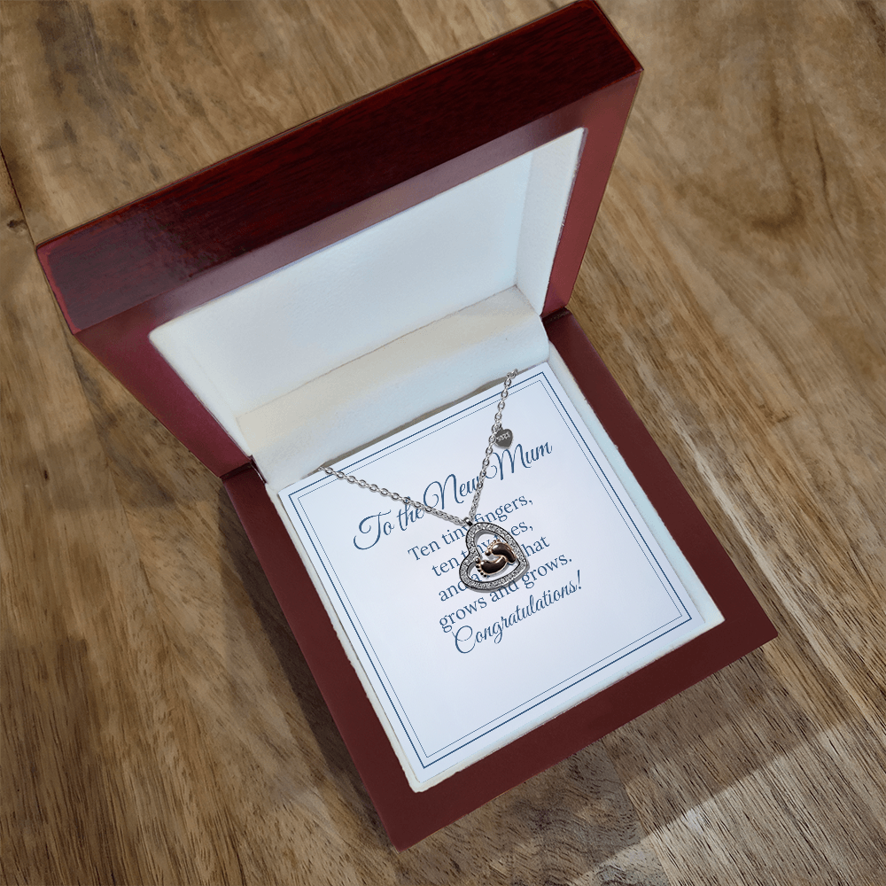 Baby Feet Heart Necklace – To the New Mum