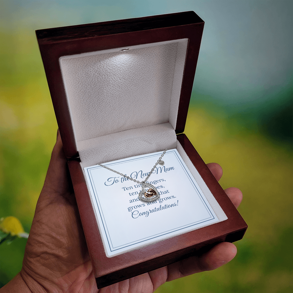 Baby Feet Heart Necklace – To the New Mum