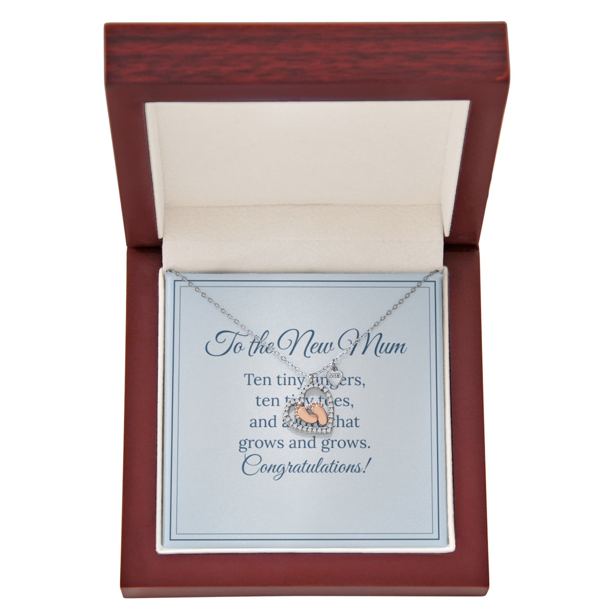 Baby Feet Heart Necklace – To the New Mum