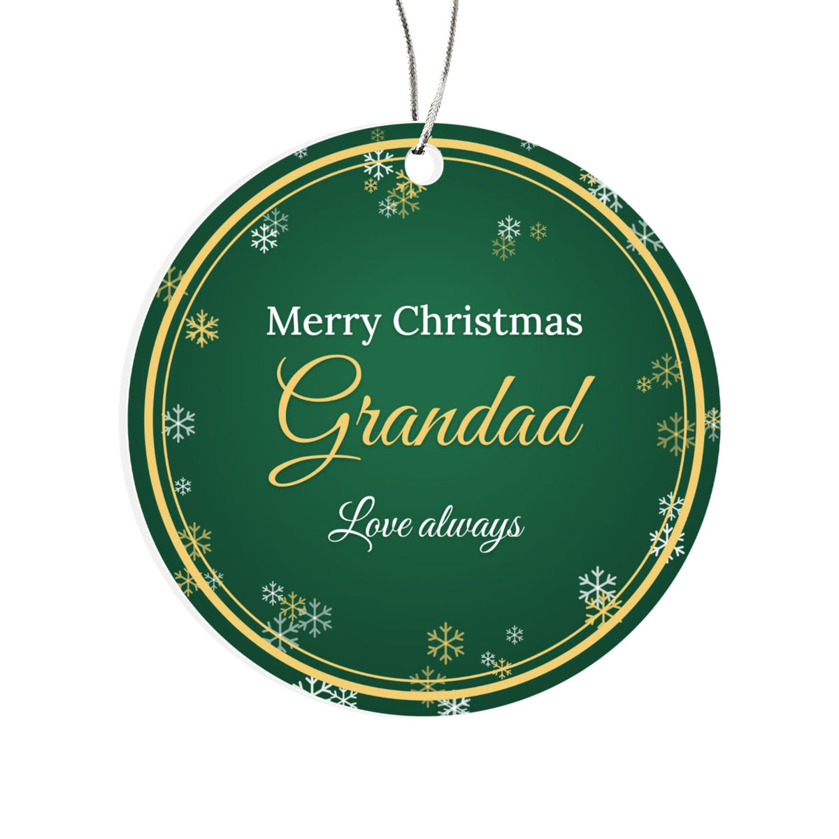 Merry Christmas Grandad – Christmas Ornament