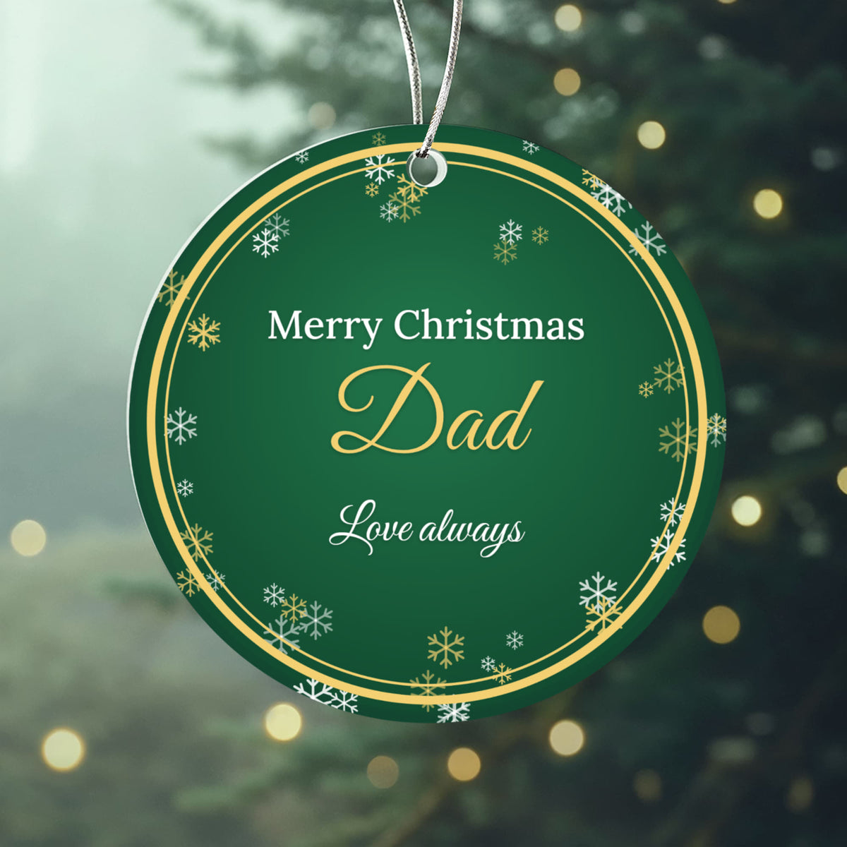 Merry Christmas Dad – Christmas Ornament