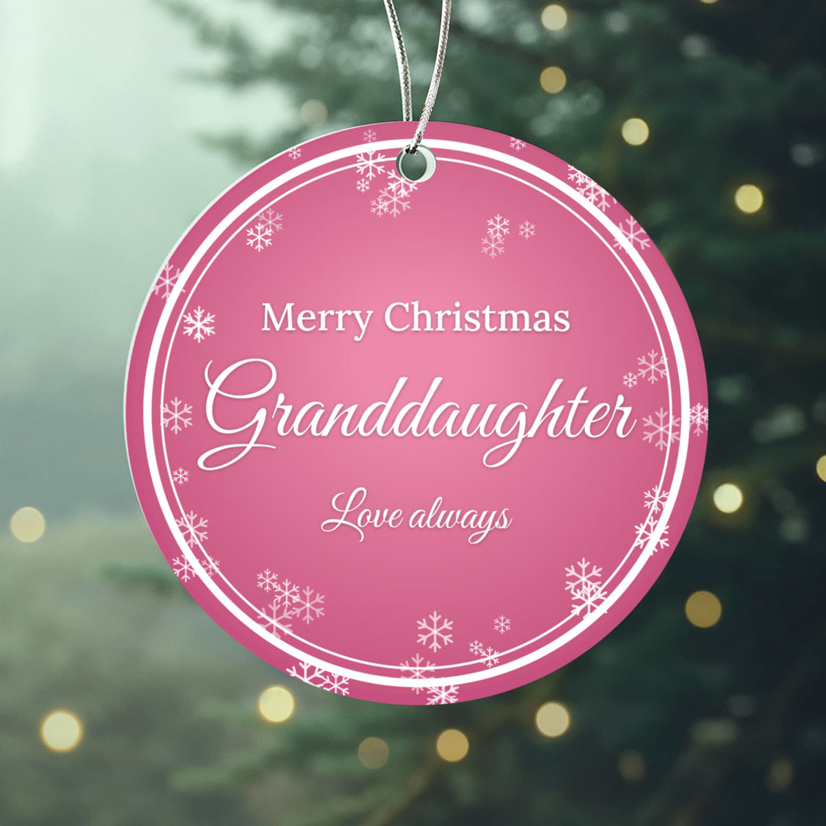 Merry Christmas Granddaughter – Christmas Ornament