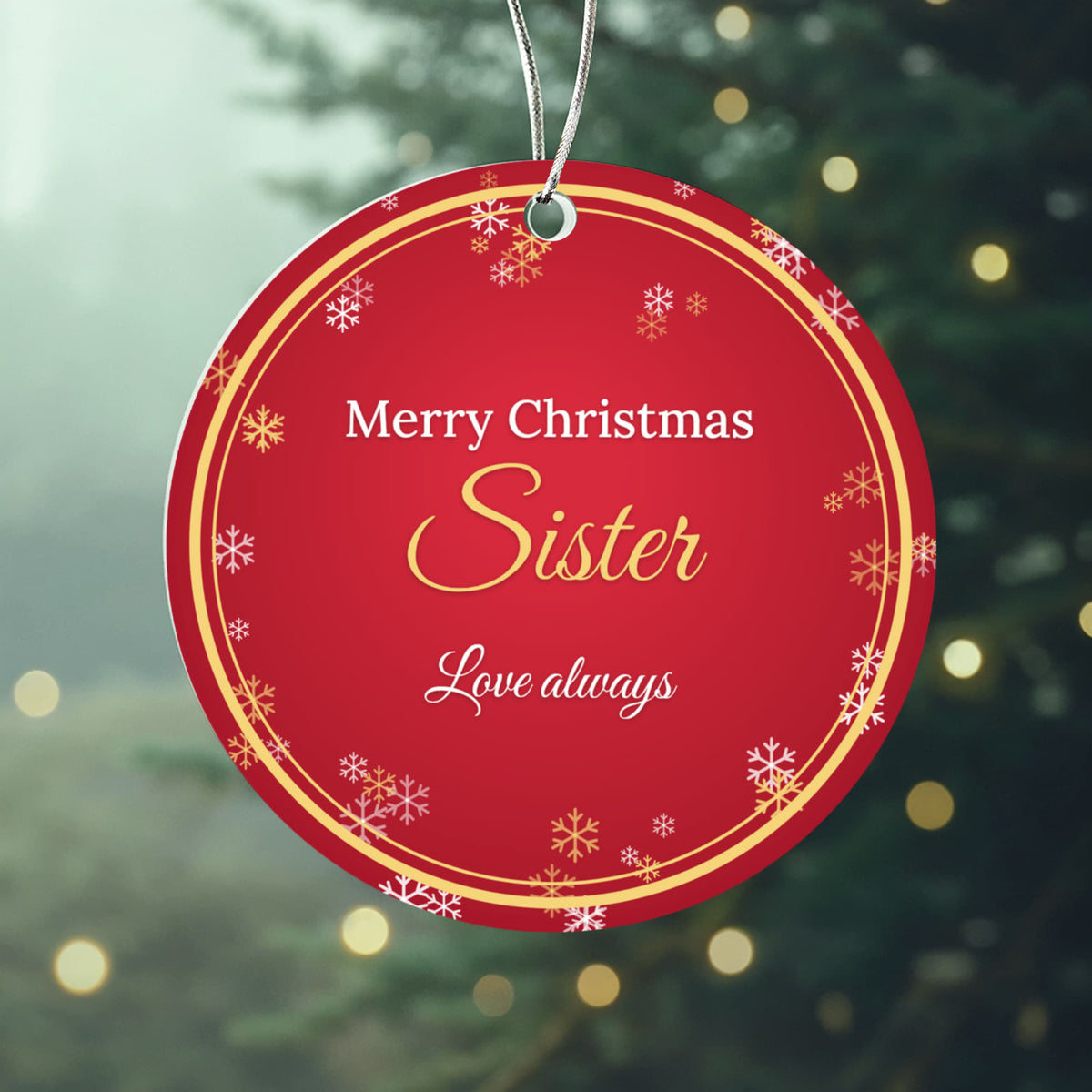 Merry Christmas Sister – Christmas Ornament