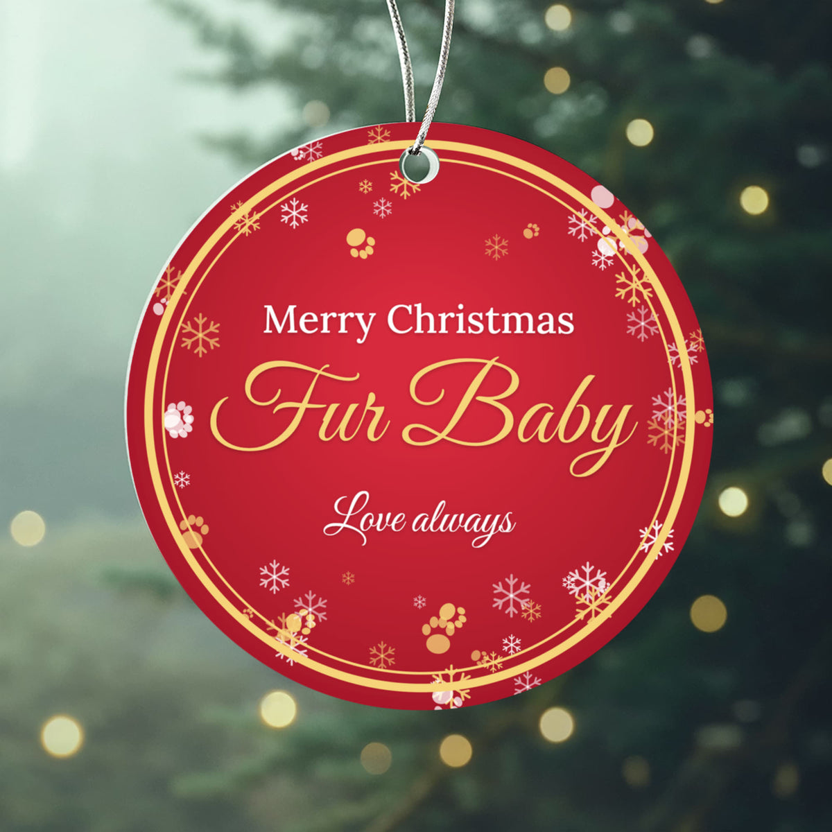 Merry Christmas Fur Baby – Pet Christmas Ornament