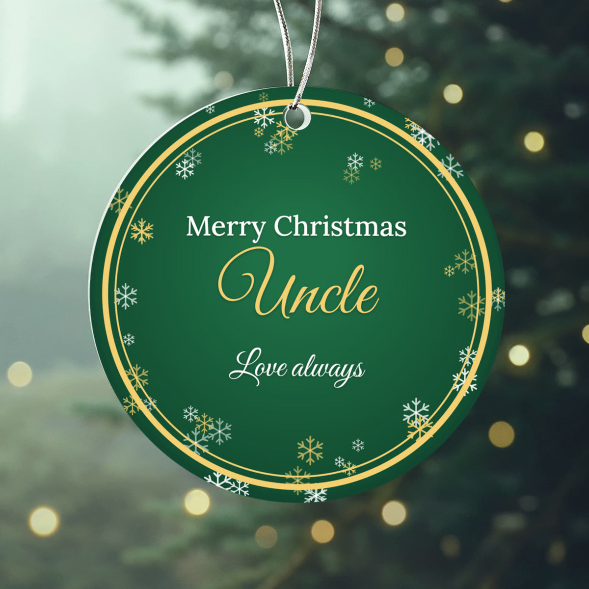 Merry Christmas Uncle – Christmas Ornament