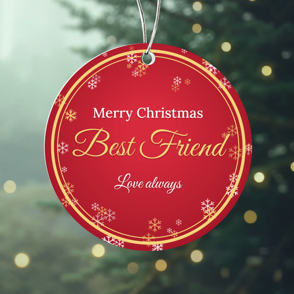 Merry Christmas Best Friend – Christmas Ornament
