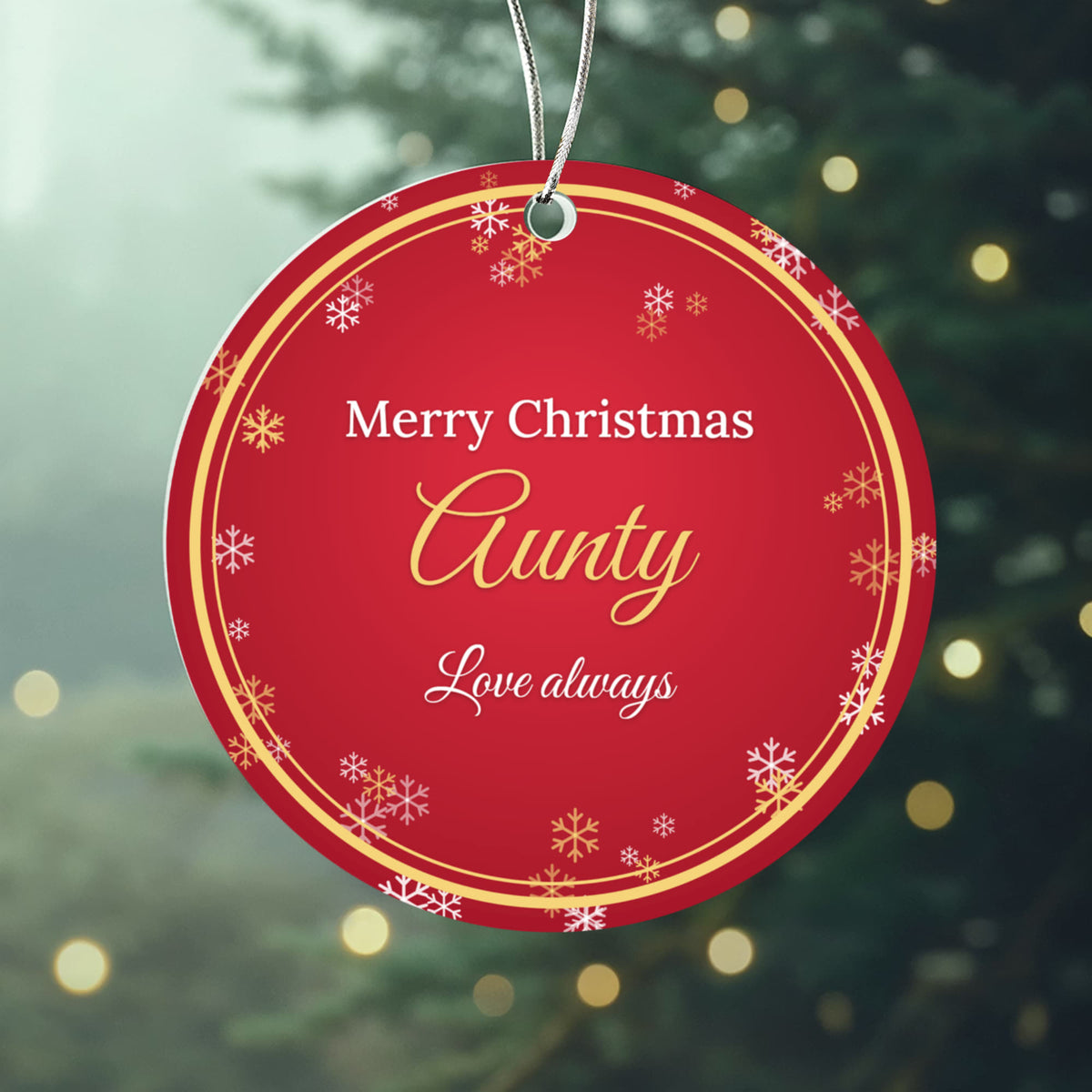 Merry Christmas Aunty – Christmas Ornament