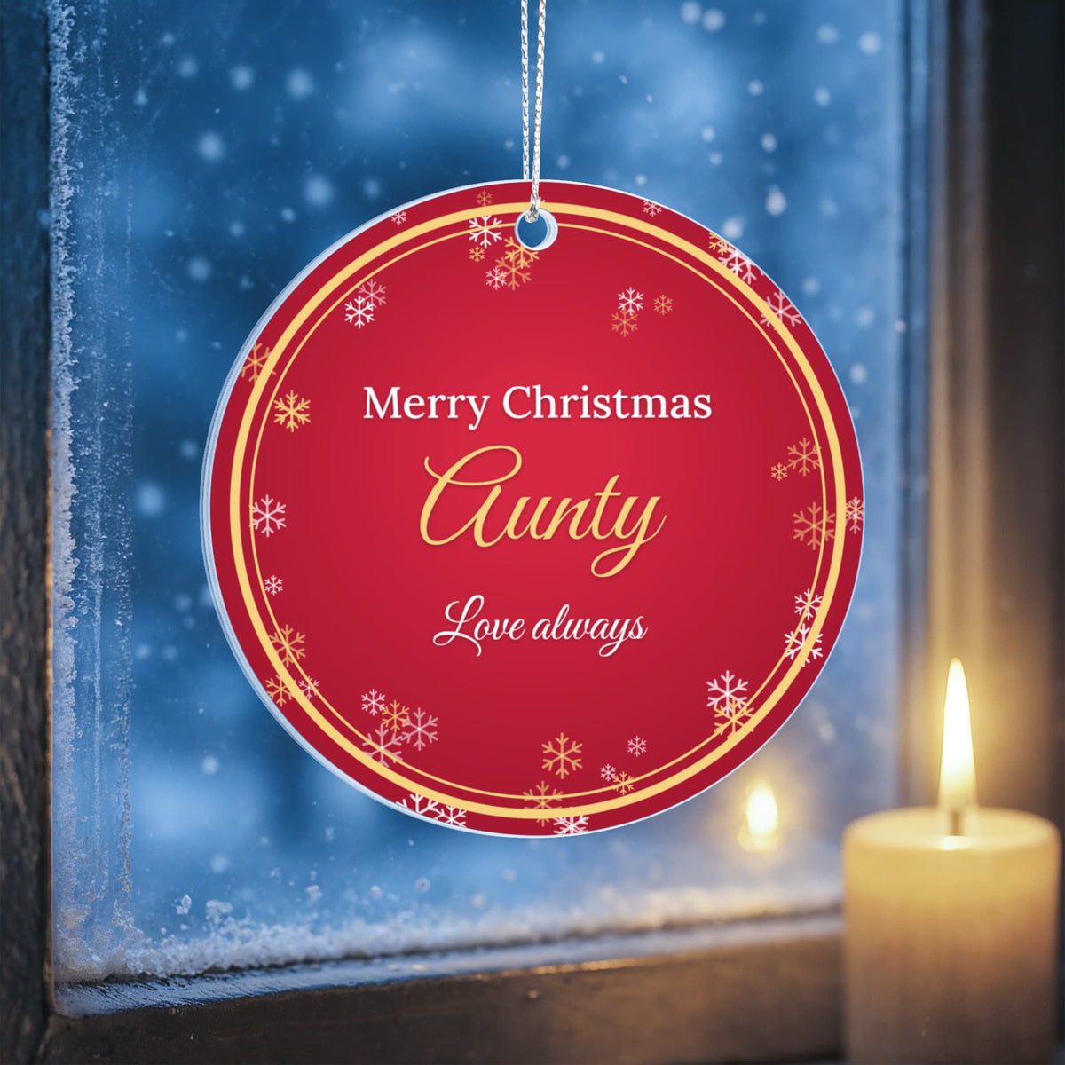 Merry Christmas Aunty – Christmas Ornament