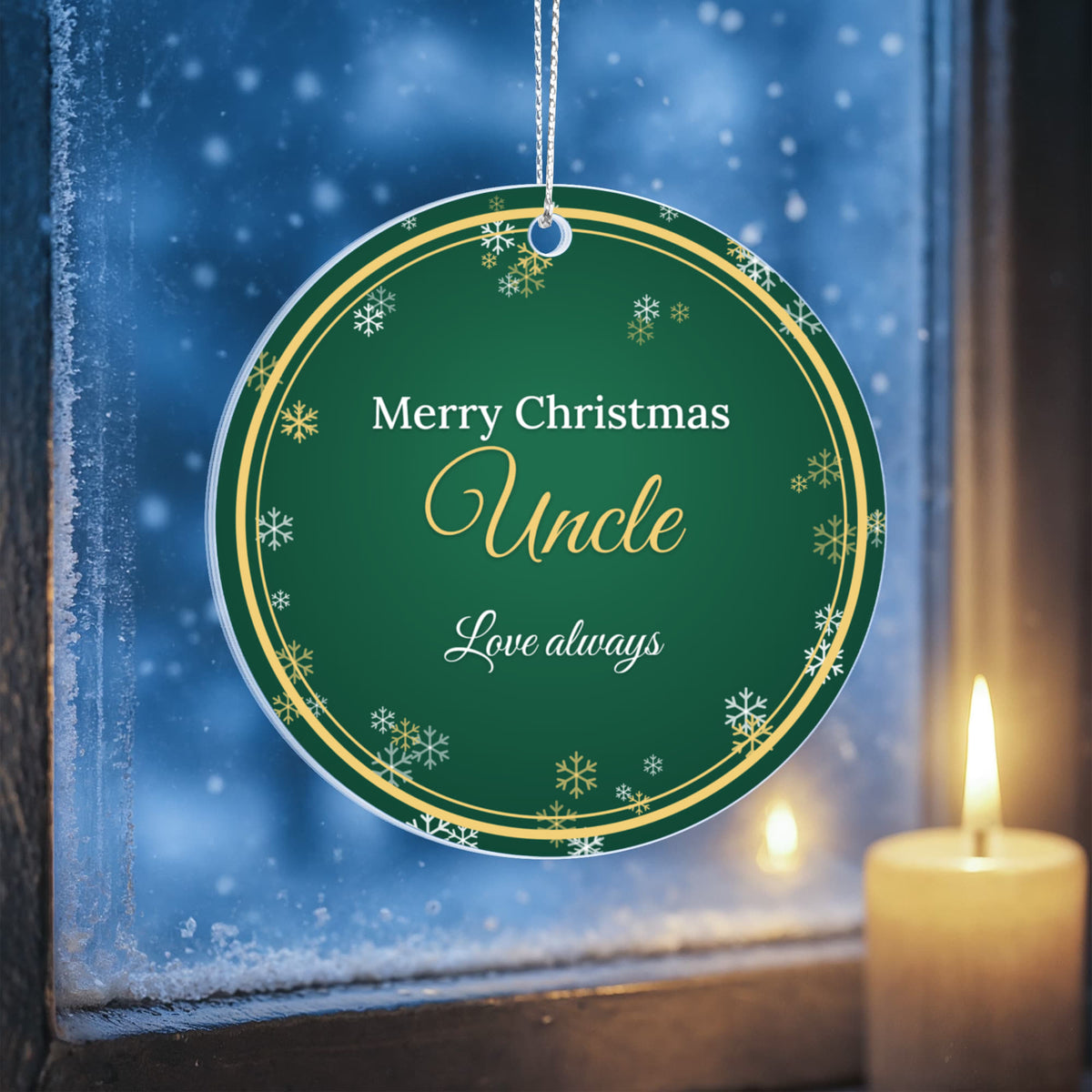 Merry Christmas Uncle – Christmas Ornament