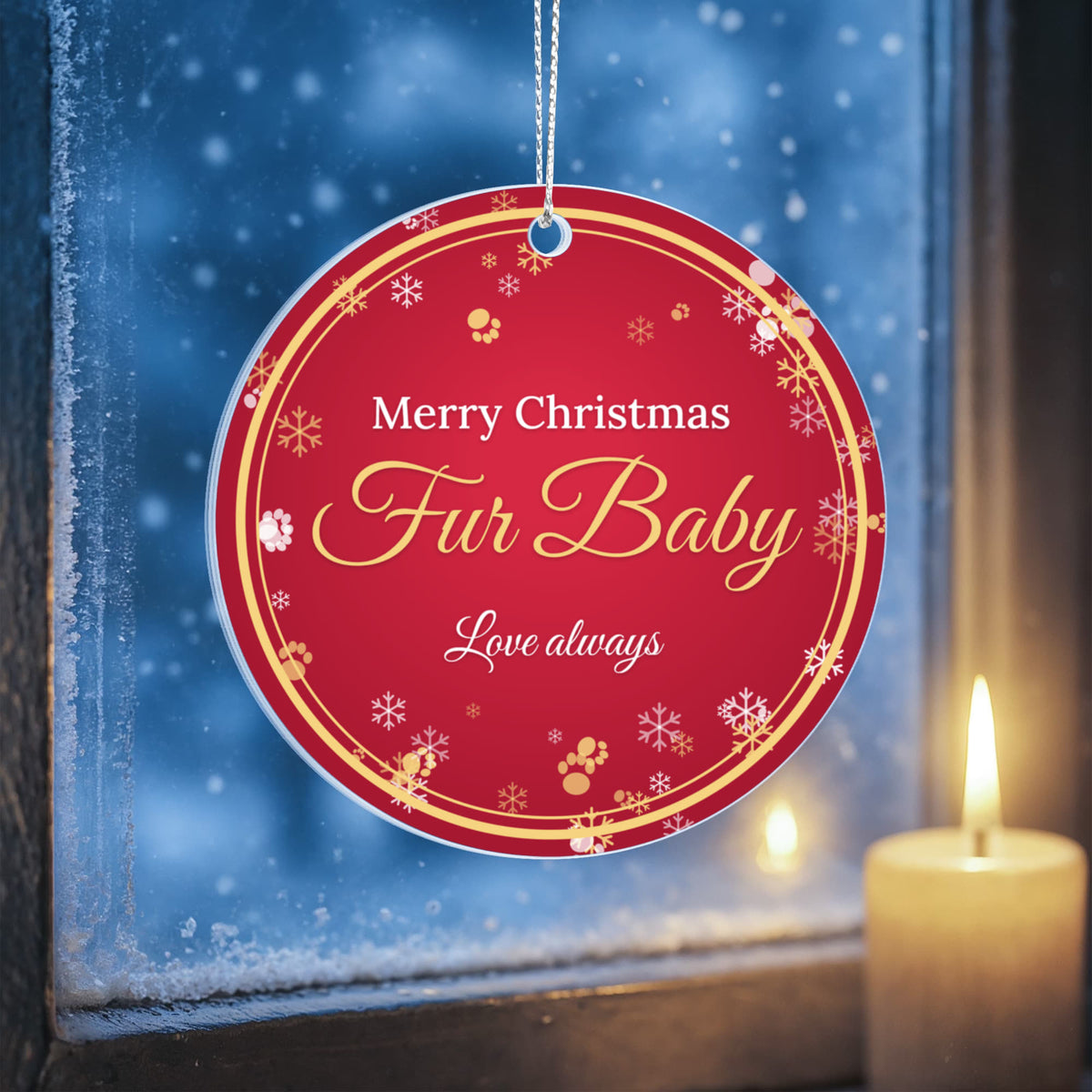 Merry Christmas Fur Baby – Pet Christmas Ornament