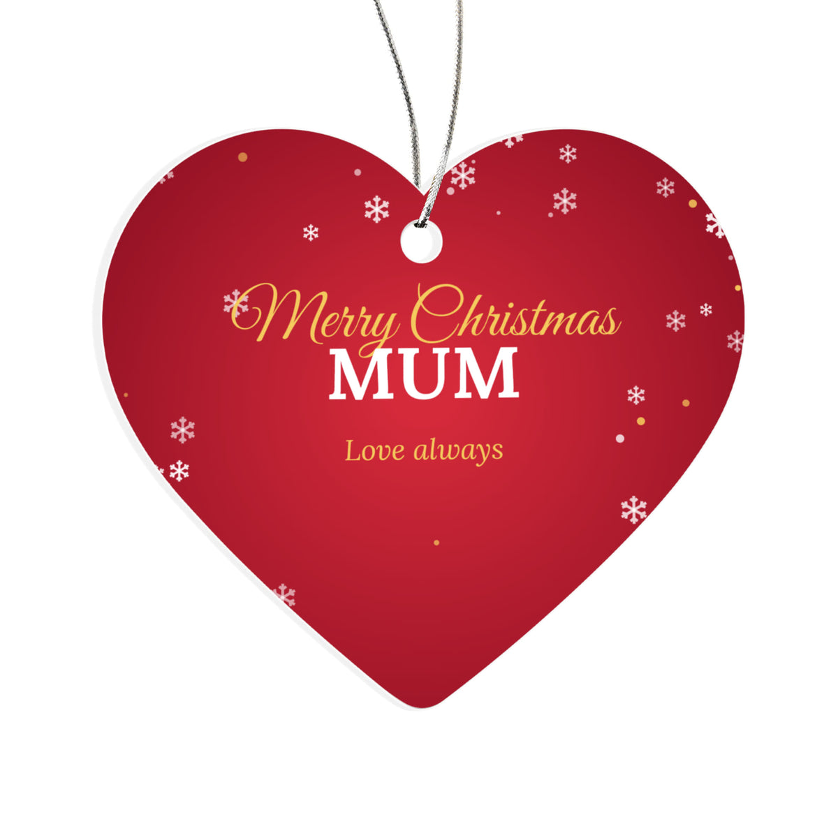 Merry Christmas Mum – Heart Ornament