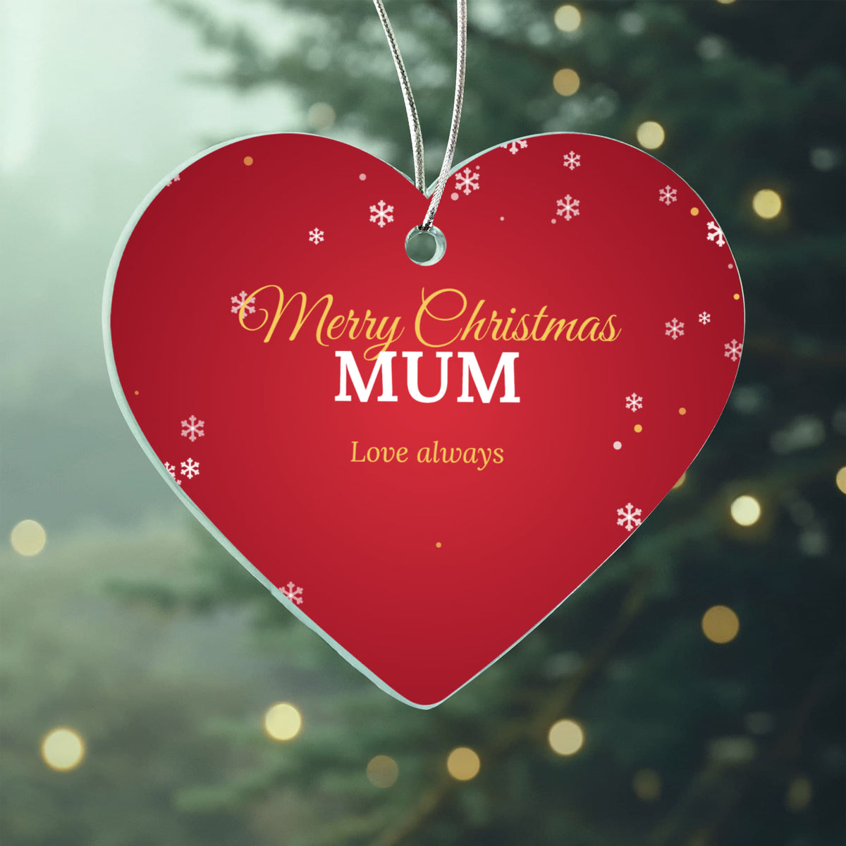 Merry Christmas Mum – Heart Ornament