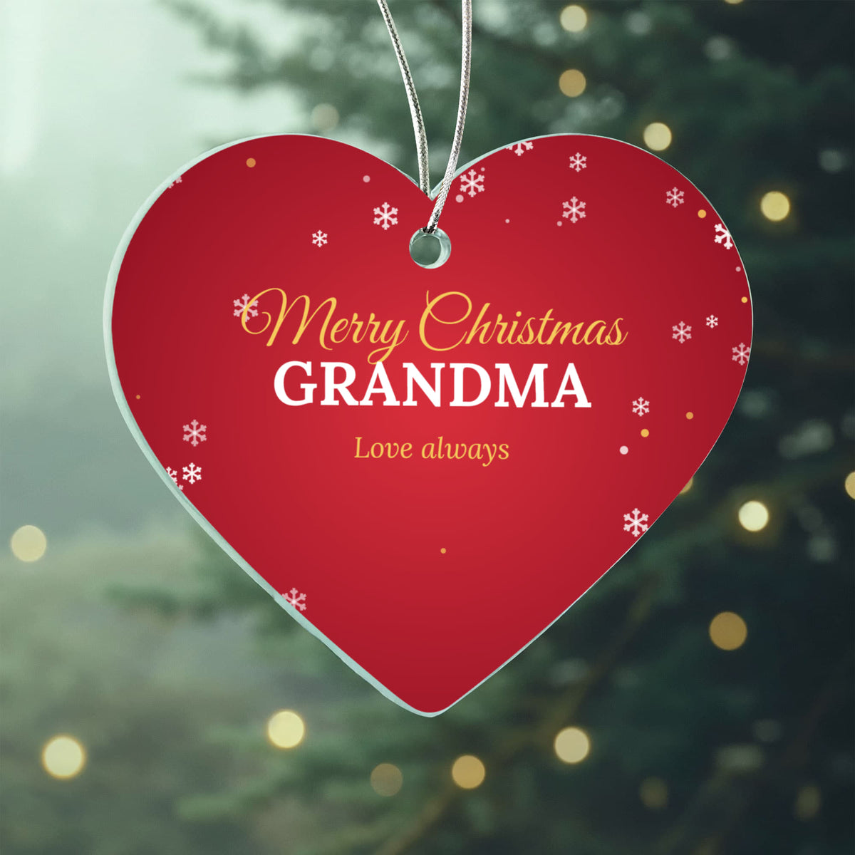 Merry Christmas Grandma – Heart Ornament