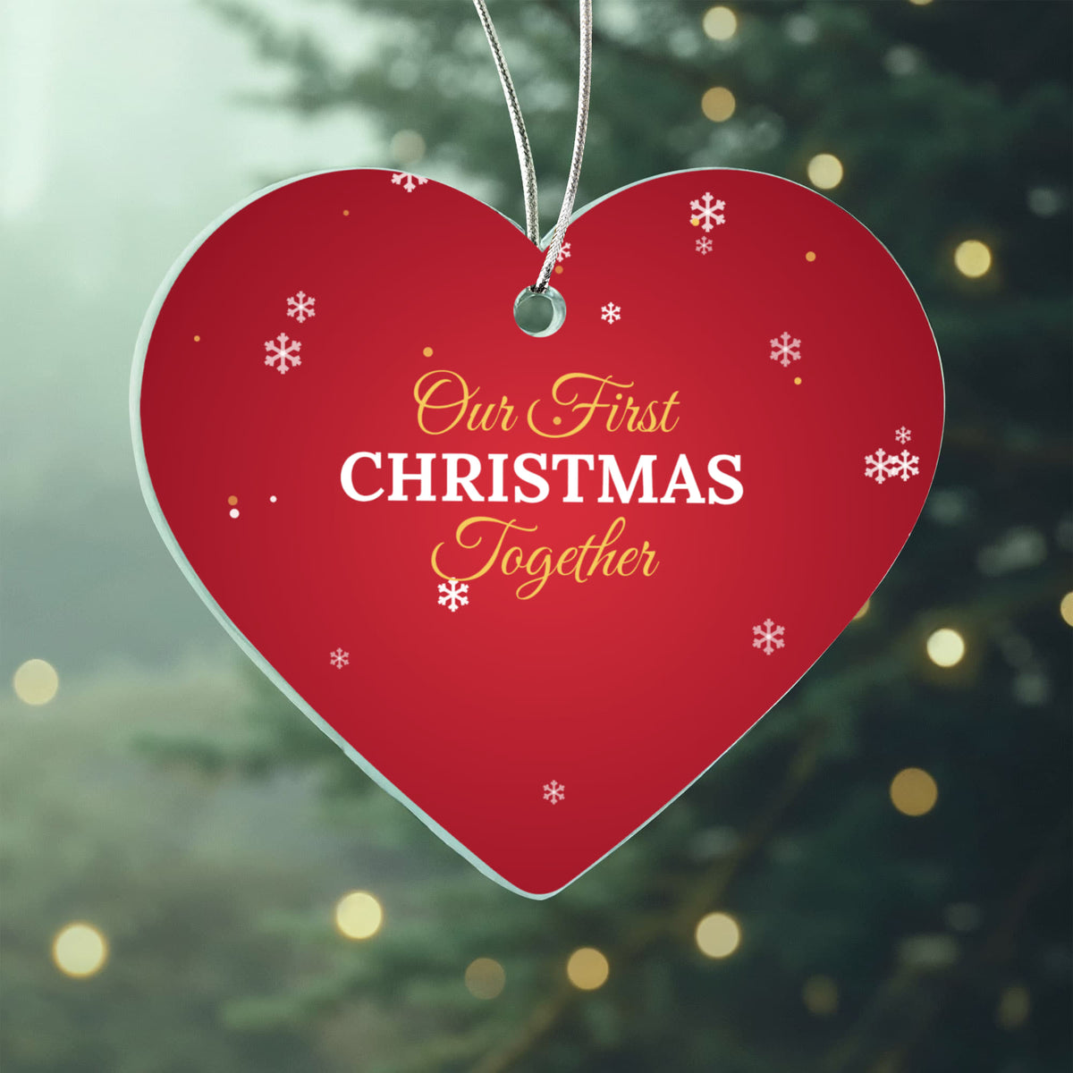 Our First Christmas Together – Heart Ornament