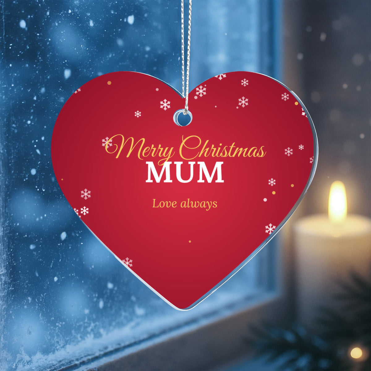 Merry Christmas Mum – Heart Ornament