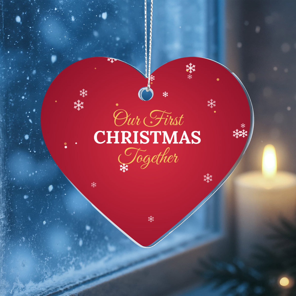 Our First Christmas Together – Heart Ornament